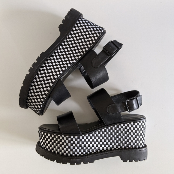 KENDALL + KYLIE Cady Checker Platform Lug Sole Sandals 8.5 - New in Box! - Picture 8 of 10